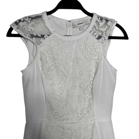 Cameo‎ White Embroidered Dress XS Bridal Engagement Rehearsal Dinner Dress - Picture 4 of 11
